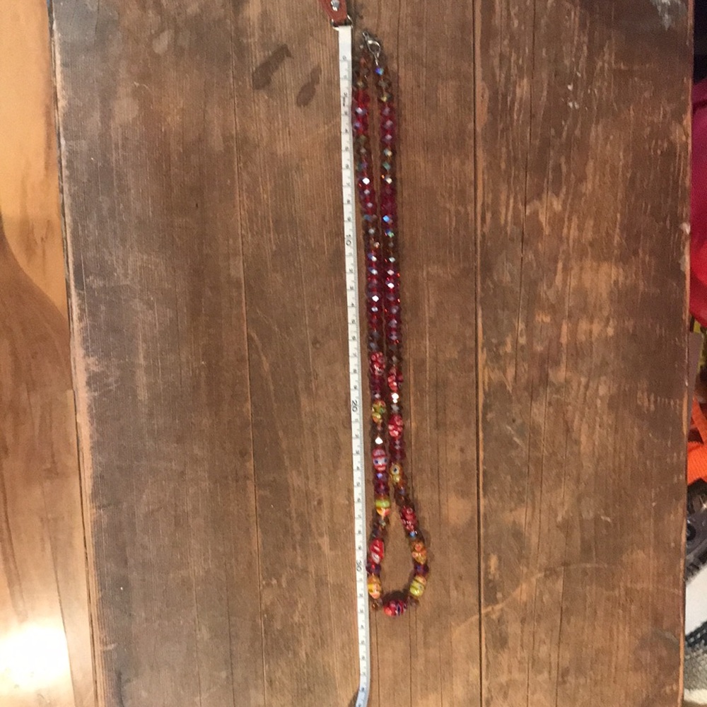 “VINTAGE” Glass Faucted Millefiori Beaded Necklace. - Picture 12 of 12